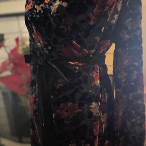 Burnt velvet wrap dress - Multi colored